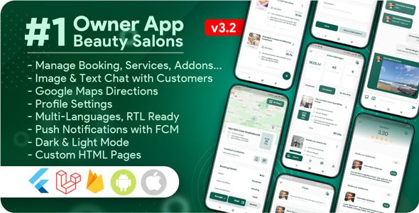 Owner App for Beauty Salons, Spa, Massage, Barber Appointment System v3.2.0 app源码下载