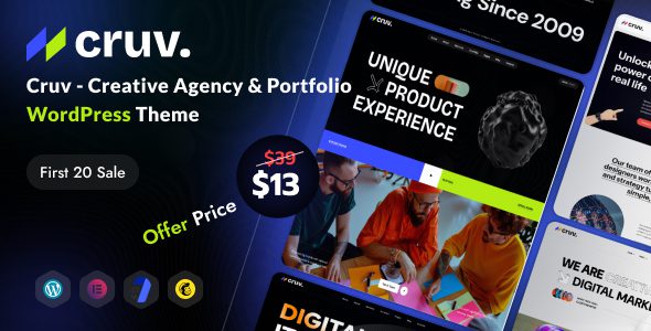 Cruv v1.0.0 – 创意机构和作品集 WordPress 主题下载