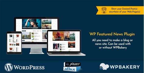 WP Featured News Pro v2.2.0 自定义帖子列表插件下载