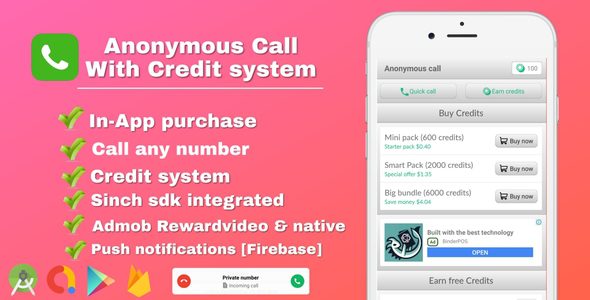 Anonymous Call v2.3 – 一款适用于安卓设备的免费通话应用app源码下载