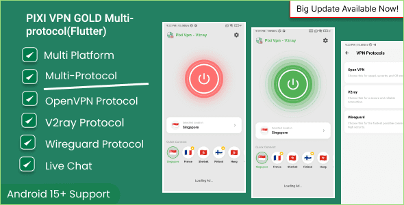 Pixi VPN v1.0 – 支持多种协议的VPN App源码下载