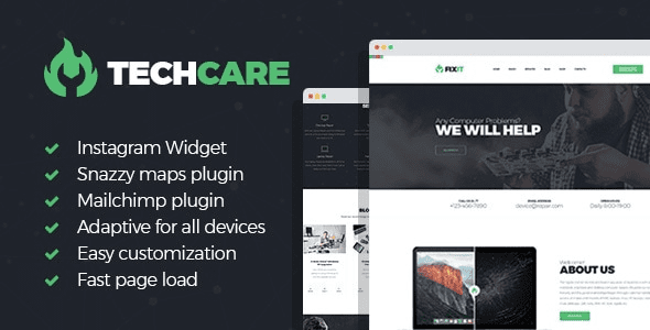 TechCare v1.1.0 电子产品维修 WordPress 主题下载