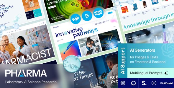 Pharma v1.6 – 实验室和科学研究 WordPress 主题下载