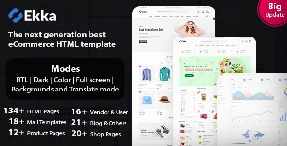 Ekka v3.8 电子商务HTML模板下载+管理后台仪表盘