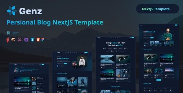 Genz v5.0 创意个人博客作品集 NextJS 模板下载