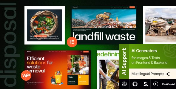 Disposal v1.0 – 废物处理和回收利用 WordPress 主题下载