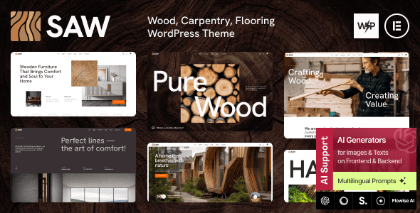 Saw v1.0 – 木材、木工、地板行业 WordPress 主题下载