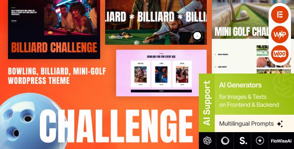 Challenge v1.0 – 保龄球、台球和迷你高尔夫 WordPress 主题下载