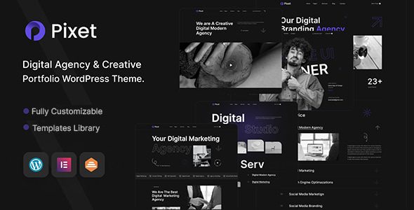 Pixet v1.0.2 – 创意作品集和数字代理机构 WordPress 主题下载