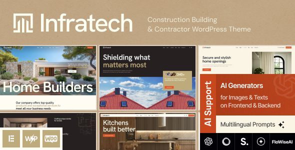 Infratech v1.0 – 建筑施工及承包商 WordPress 主题下载