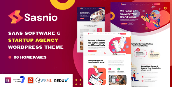 Sasnio v1.0.1 SaaS 和软件初创公司代理机构 WordPress主题下载