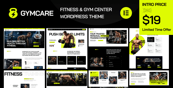Gymcare v1.0.0 健身房和健身中心WordPress主题下载