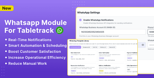 WhatsApp Module for TableTrack v1.0.16 源码下载