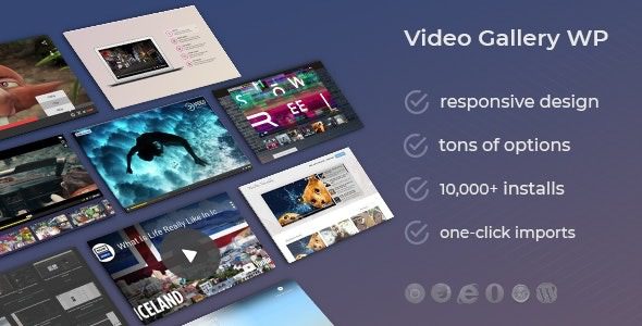 Video Gallery v12.40 WordPress插件下载/支持YouTube、Vimeo、Facebook页面