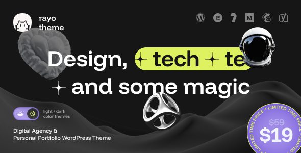Rayo v1.0.2 – 数字机构及个人Portfolio WordPress 主题下载