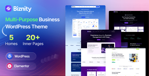 Biznity v1.0.4 多用途商业 WordPress 主题下载