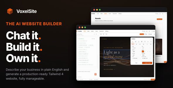 VoxelSite v1.12.0 – AI 网站生成器PHP源码下载