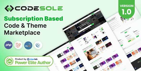 CodeSole v1.0 – 基于订阅的代码和主题市场PHP源码下载