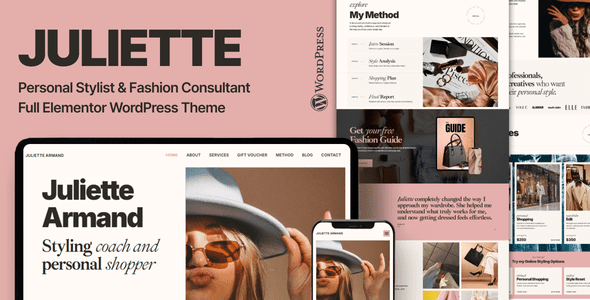 Juliette v1.0.0 个人造型师兼时尚顾问wordpress主题下载