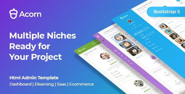 Acorn v8.2.0 Bootstrap 5 HTML Laravel.Net 管理模板下载