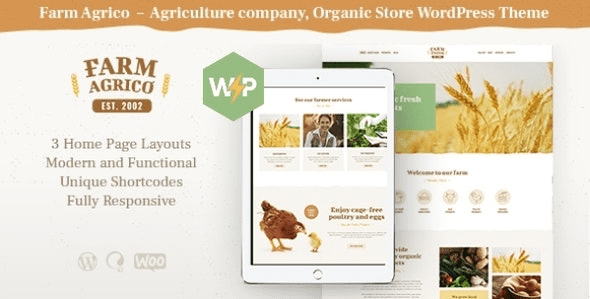 Farm Agrico v1.3.13 农业商业 WordPress 主题下载