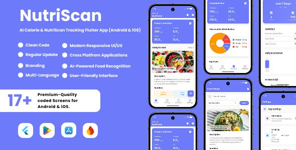 NutriScan v2.1.2 —— 适用于 Android 与 iOS 的 AI 食物营养分析 Flutter app应用源码下载