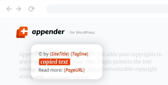 Appender v1.1.2 WordPress 防抄袭内容保护插件下载