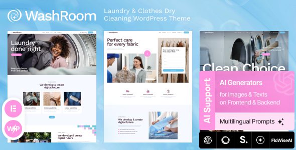 Washroom v1.4.0 —— 洗衣与干洗 WordPress 主题下载