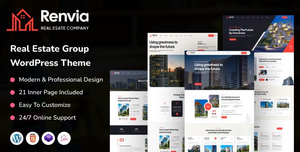 Renvia v1.0 房地产集团 WordPress 主题下载