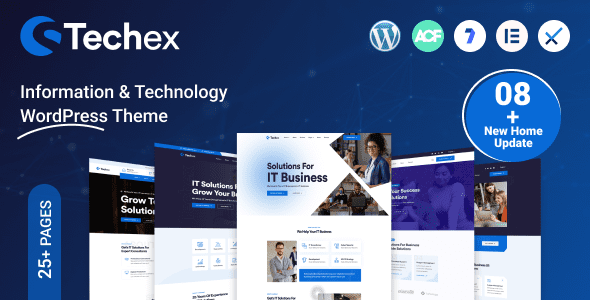 Technox v1.0.1 IT 解决方案与服务 WordPress 主题下载