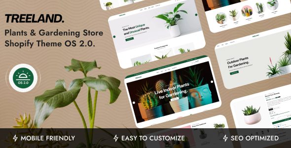 Treeland 1.0 —— 植物与园艺商店 Shopify 主题（OS 2.0）下载