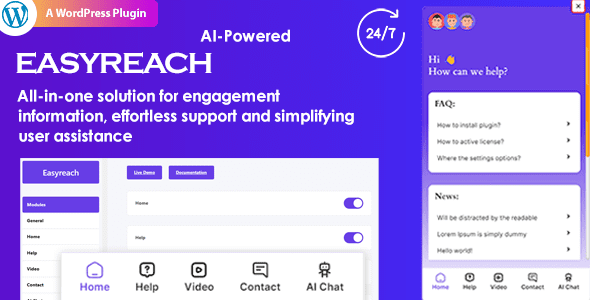 EasyReach v1.1.1 —— 由 OpenAI 驱动的 AI 聊天机器人：助力互动、转化与客户支持的解决方案插件下载