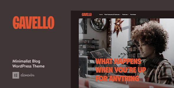 Gavello v1.3 引人入胜的极简主义博客 WordPress 主题下载