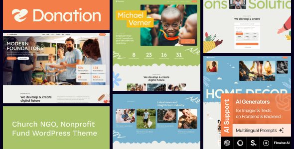 Donation v1.4.0 —— 教会、非政府组织与非营利基金 WordPress 主题下载