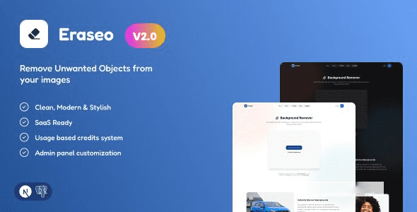 Eraseo v2.0 —— 图像背景移除 SaaS 服务PHP源码下载