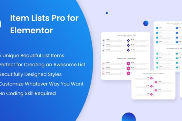 Item Lists Pro for Elementor v1.5.3 商品列表设计组件插件下载