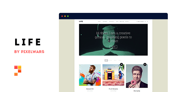 Life v1.2.1 盒式布局作品集 WordPress 主题下载