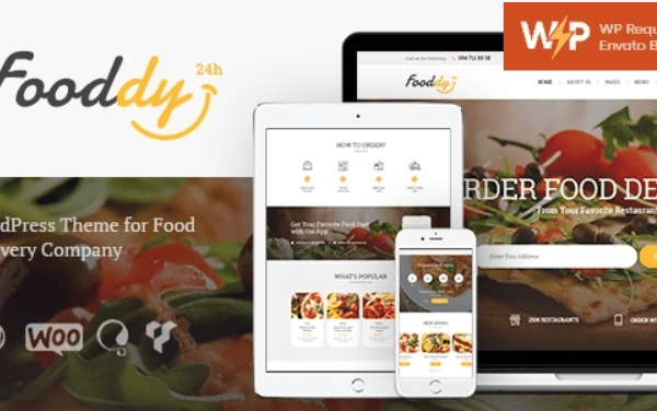 Fooddy 24/7 v1.3.12 食品订购及配送 WordPress 主题下载