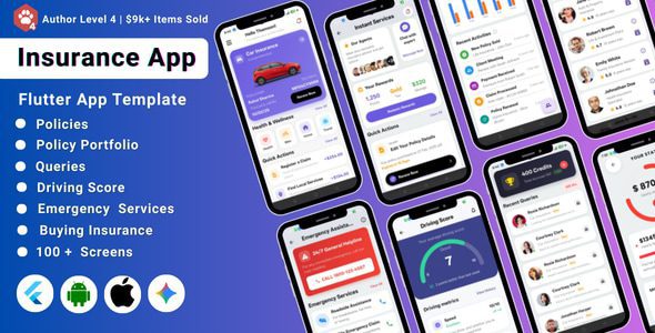 AI-Powered Insurance Agency Flutter App Template v1.2 AI 驱动的保险代理 Flutter App源码下载