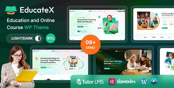 EducateX v1.0.0 教育与在线课程 WordPress主题下载