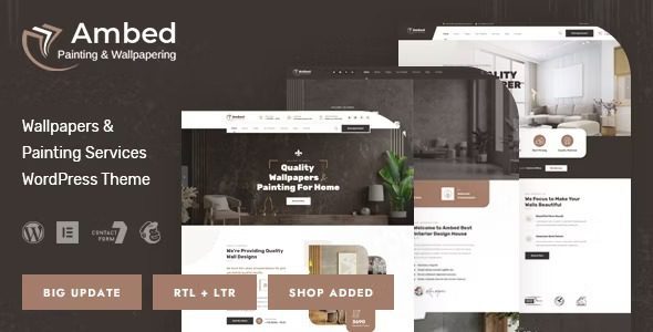 Ambed v1.2 壁纸与粉刷服务 WordPress 主题下载