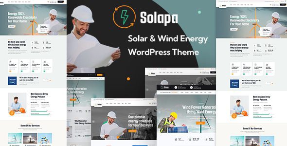 Solapa v1.0.1 太阳能与风能 WordPress 主题下载