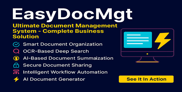 EasyDocMgt 7.3 —— 集文件共享、工作流与 OCR 功能于一体的 AI 驱动型文档管理系统源码下载