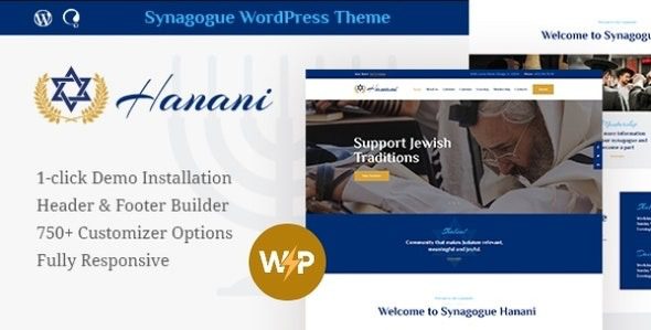 Hanani v1.2.12 犹太社区和犹太教堂 WordPress 主题下载