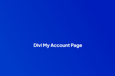 Divi My Account Page 1.1.6 插件下载