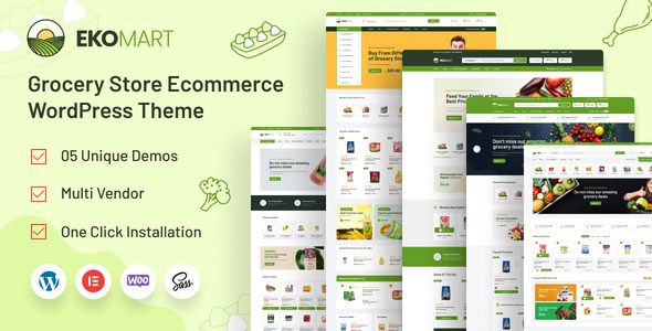 Ekomart v1.0.1 杂货店 WooCommerce WordPress 主题下载
