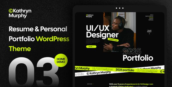 Kathryn v1.0.1 个人作品集与摄影类 WordPress 主题下载