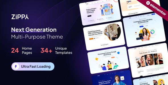 Zippy v2.0 多用途 Elementor WordPress 主题下载