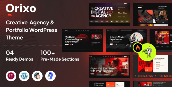 Orixo v1.0.0 创意代理机构与作品集 WordPress 主题下载