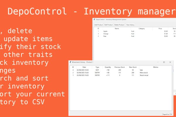 DepoControl v1.0 – 库存管理系统源码下载